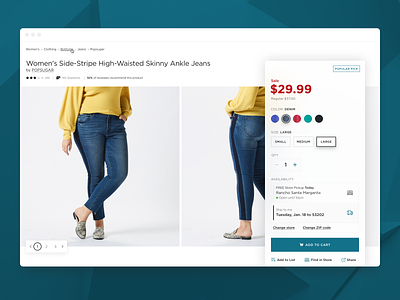 New Product Details Webpage design fashion hero retail shopping sketch ui web