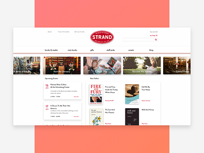 Daily UI 003 - Landing Page book store daily ui landing page