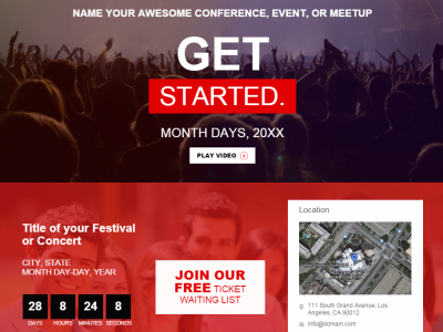 Conference, EVENT, Meetup, SUMMIT | Website Template concert conference event festival leadpages meetup minisite summit theme wordpress