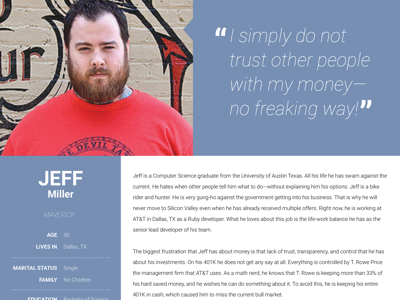 FinTech Product - Persona | Jeff