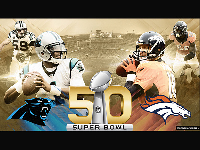 Super Bowl 50 cam newton carolina panthers denver broncos desktop digital art football peyton manning photoshop retouching wallpaper
