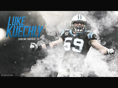 Carolina Panthers - Luke Kuechly carolina panthers desktop digital art football luke kuechly nfl photoshop retouching wallpaper