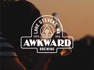 Logo concept for Awkward Brewing a alcohol ale america awkward badge beer brand branding brewery brewing drink drinking food hops identity logo stamp vintage