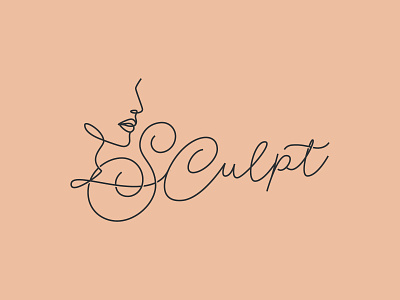 Logo design for SCulpt beauty brand branding design identity lettering logo one line s logo sculpt typography vector
