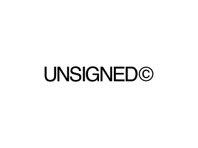 Logo design for Unsigned agency brand branding design identity influencer logo social social media typography unsigned vector