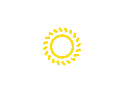 Sun circle geometric round sky space star summer sun warm yellow