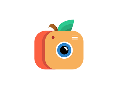 Peach Camera camera logo peach vector