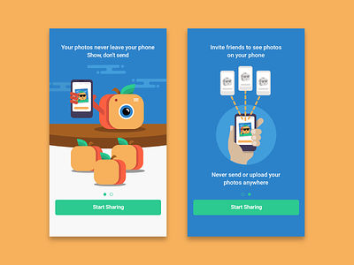 Picaboo Onboarding friends illustration onboarding photos sharing