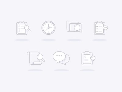 Empty States billing empty states feedback folder icons projects time