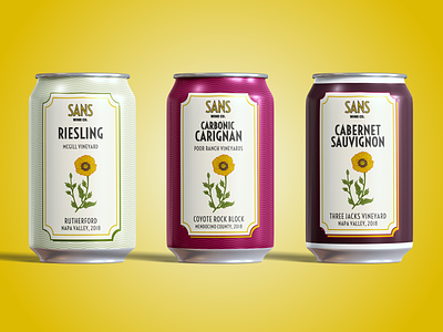 Sans Wine Company branding can can design canned wine label packaging sans wine