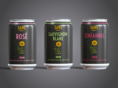 Sans Wine Company branding can can design canned wine label packaging sans wine