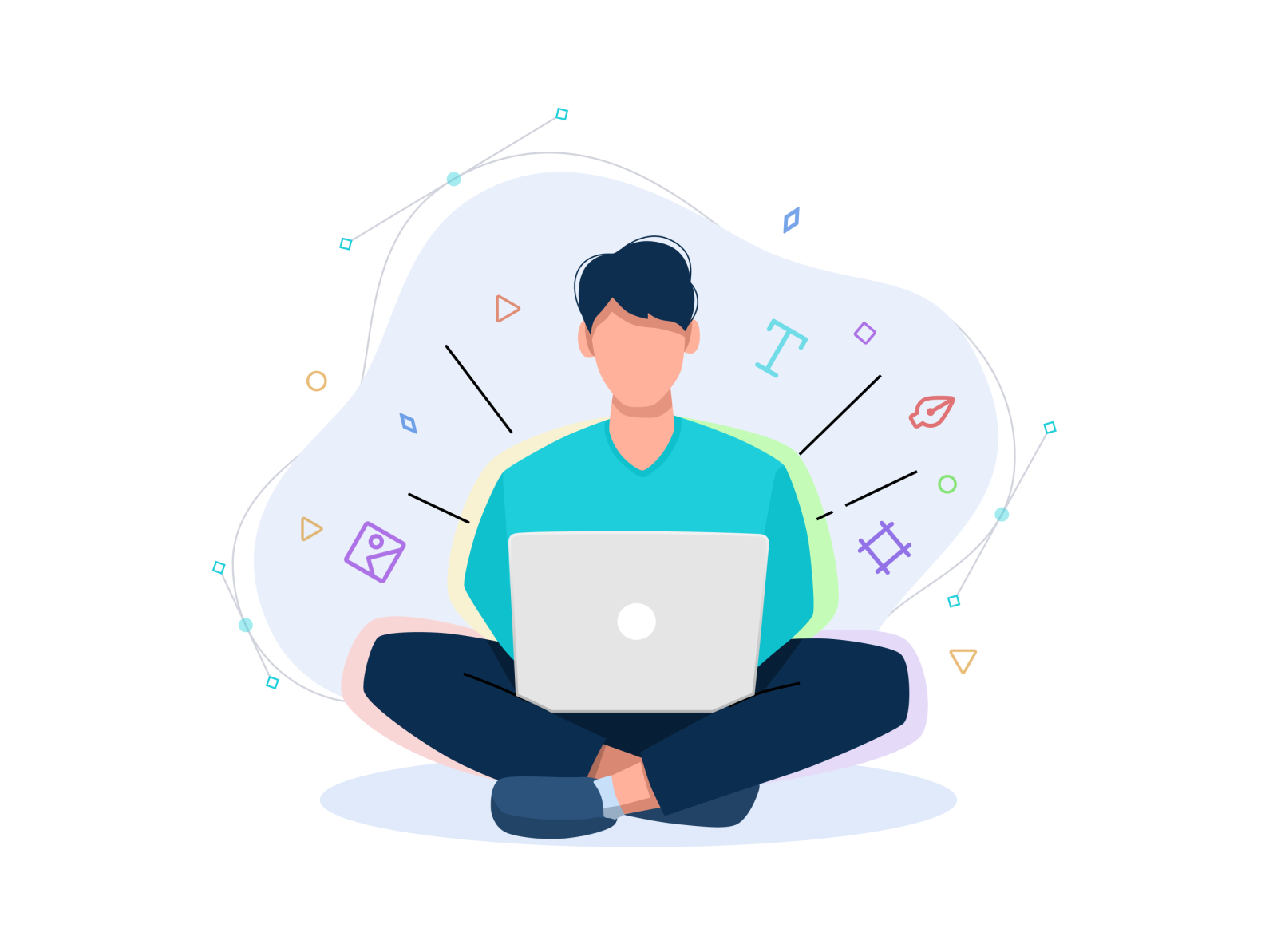Working in Figma - Illustration by Dusan Tomic on Dribbble