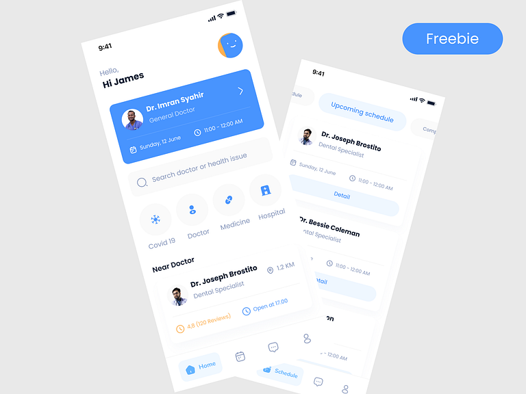 [FREEBIE] Dokterian - Doctor Appointment App by Lokanaka on Dribbble