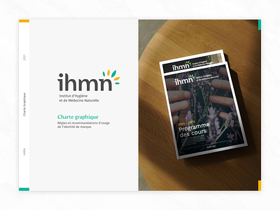 IHMN Logo Design brand manual branding design fresh logo logo design nature naturopathy print school