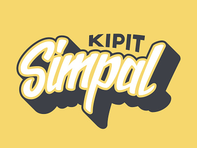 Kipit Simpal handlettering keep it simple lettering type vector