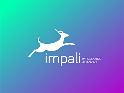 Impali Logo Design animal app branding deer gradient graphic design impala impali ios app jump visual identity