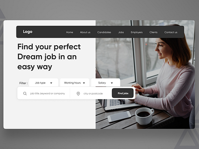Job website design typography ui ux we web website design