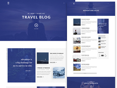 Roja - Minimal Wordpress Blog Concept adventure blog creative minimal psd slider travel video web design wordpress