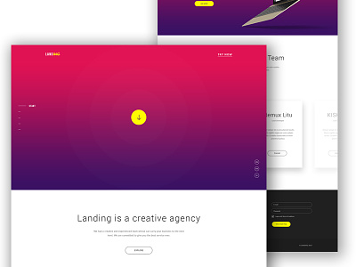 Landing - Agency Website Concept agency creative gradient landing portfolio professional design psd ui user interface