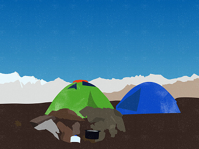 Illustration of a Campsite