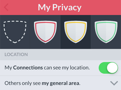 Privacy Settings app flat icon ios shield