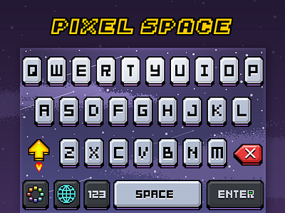 Rainbowkey Theme - Pixel Space pixel keyboard rainbowkey space theme