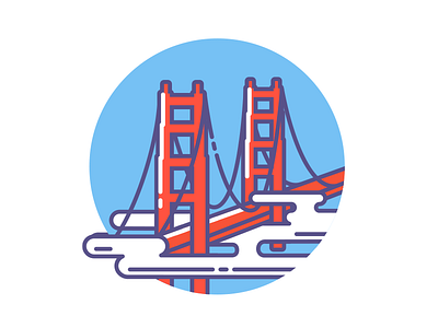 San Francisco City Badge badge bridge city golden gate san francisco sanfrancisco sf