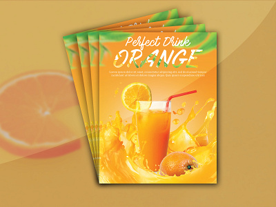 Orange Drink Flyer a4 a4 flyer design food flyer food poster juice flyer restaurant flyer design