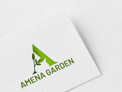 AMENA GARDEN design gradening logo logo designer minimalist