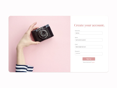 Daily UI Challenge #1:  Sign Up