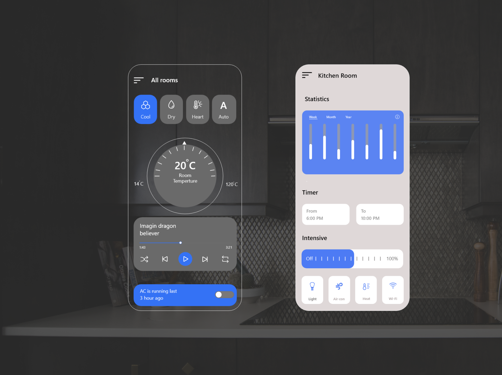 Air-Condition remote control app UI design | brizmi by Ashan Niroshana ...