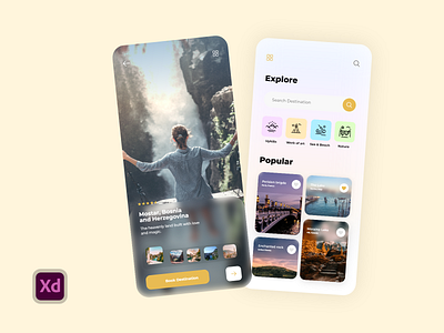 Travel app UI design adobexd branding creative design icon minimal mobileui mobileuiux ui ui ux uidesign uikit uiux uiux design uiuxdesigner ux