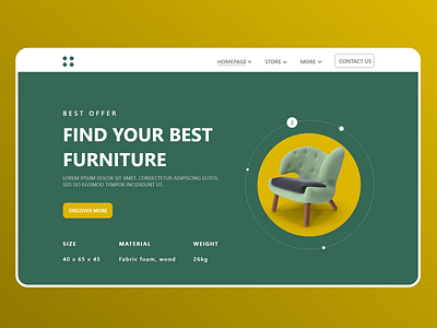 Furniture Land page |UI design