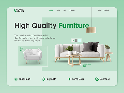 Furniture Website Hero Section