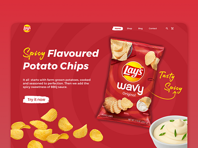 Lays Website Hero Section 2d case study concept creativity daily ui daily ui design design hero section landing page lays ui ui design web web design