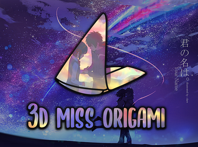 3d Miss origami anime illustrator logo logodesign logotype photoshop vector wallpaper