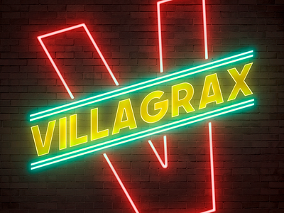 VILLAGRAX neon sign illustrator logo logodesign neon neon colors neon lights neon sign wallpaper