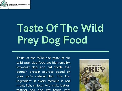 Taste Of The Wild Prey Dog Food