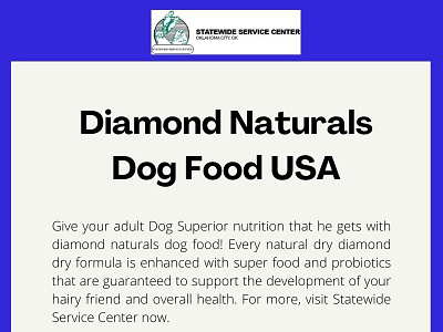 Diamond Naturals Dog Food USA