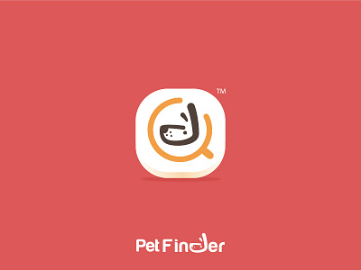 Pet Finder app icon dog finder icon logo logo design pet pets search