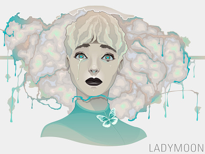 LADYMOON illustration vector