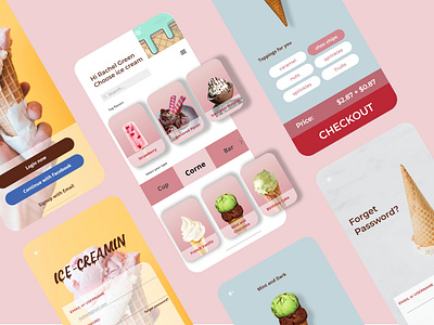 IceCreamApp mobile UI