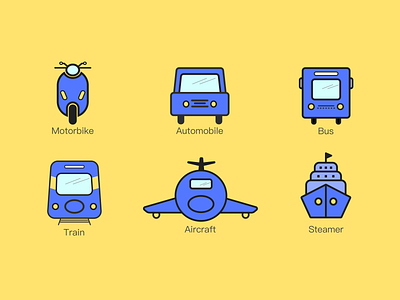 The development of transportation/交通工具的发展 animation art character clean design flat graphic design icon logo mobile type typography ui ux vector