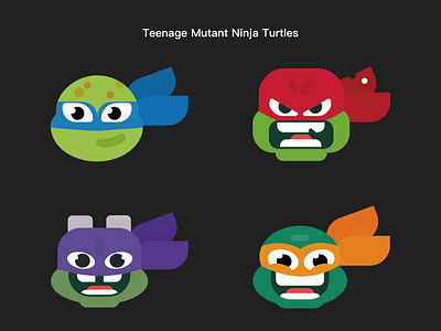 Teenage Mutant Ninja Turtles/忍者神龟 art character clean design graphic design icon illustration logo type ui