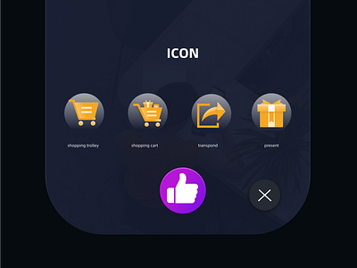Live APP function icon/shopping trolley design icon illustration logo ui ux