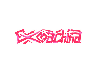 Ex Machina design illustration logo typography vector