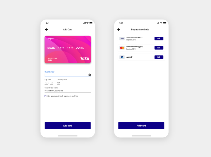 Credit Card Checkout by Anna on Dribbble