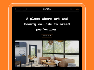 HRTBRK. design minimal typography ui ux web