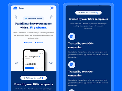 Bronx Finance mobile screens. design finance fintech minimal typography ui ux