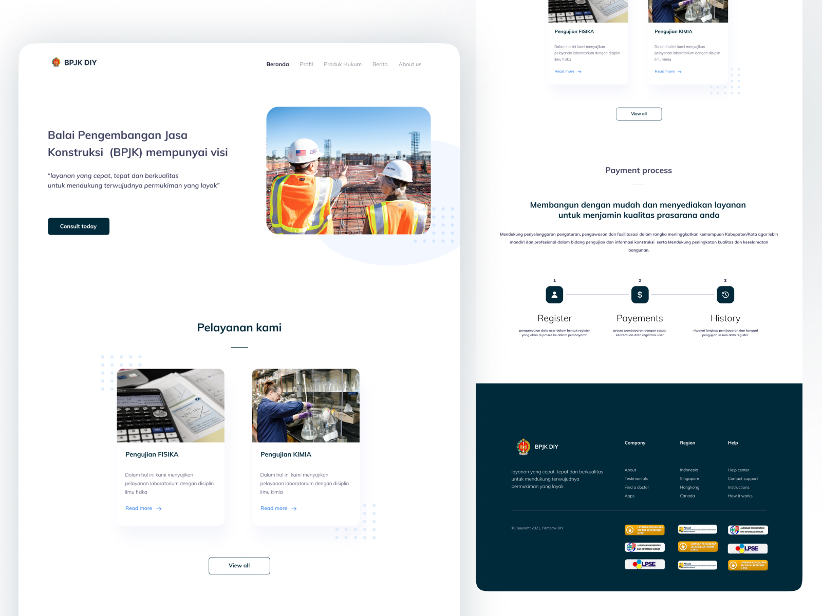 Bpjk Diy : Landing Page By Thoriq Bn Farezky On Dribbble